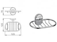 Держатель+мыльница металлическая F1902-1